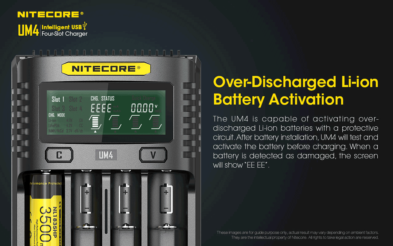 Nitecore UM4 Charger - Vaper Aid