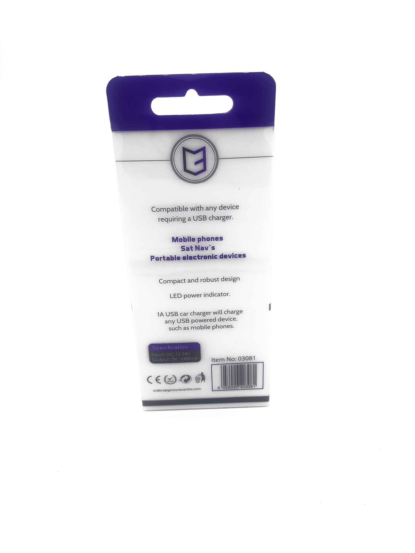 1 AMP USB CAR CHARGER - Vaper Aid