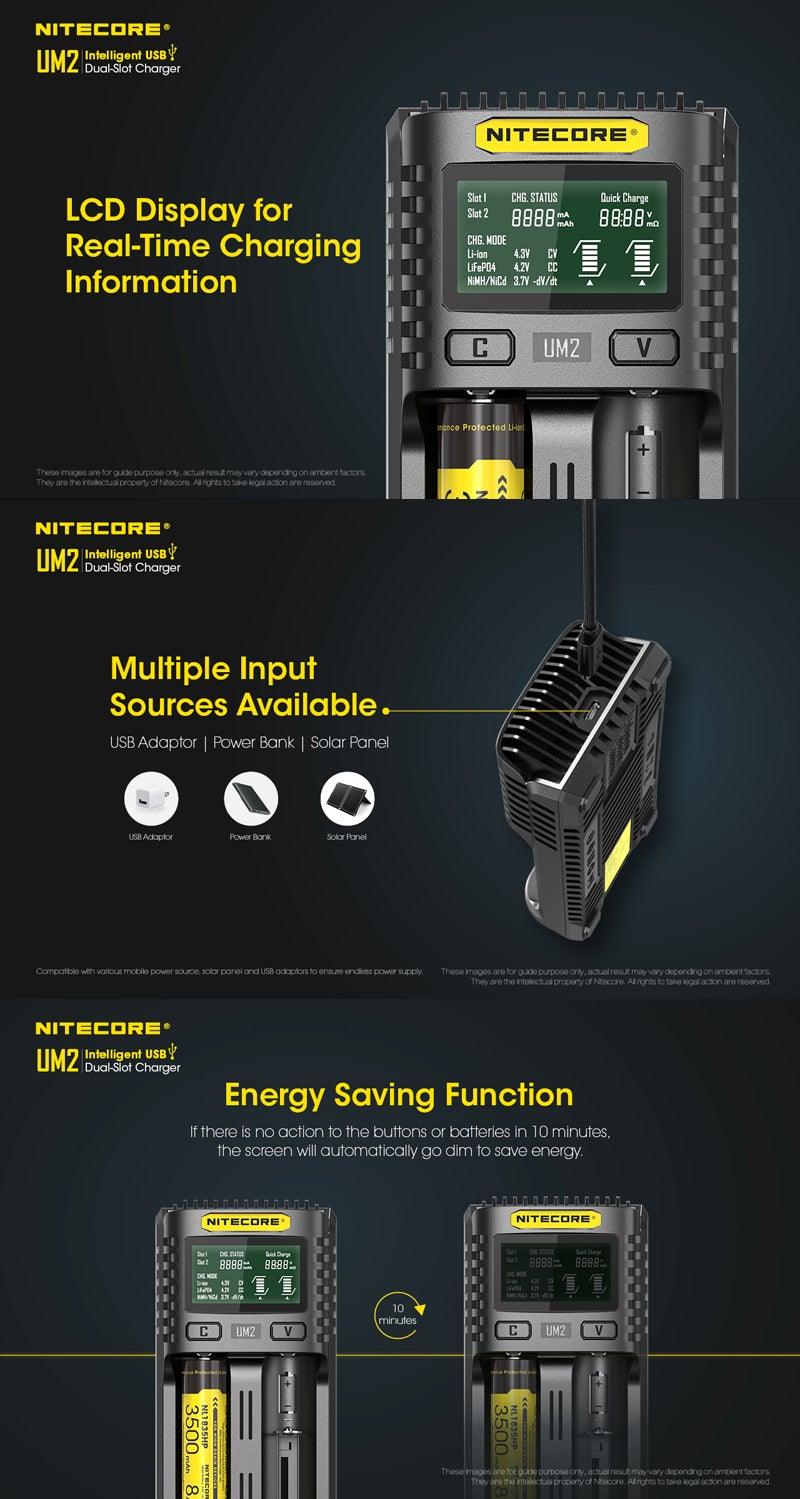 Nitecore UM2 Charger - Vaper Aid