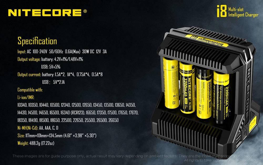 Nitecore I8 Charger - Vaper Aid