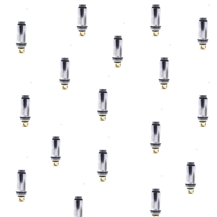 Multiple vape replacement coils for sub ohm tanks on a white background