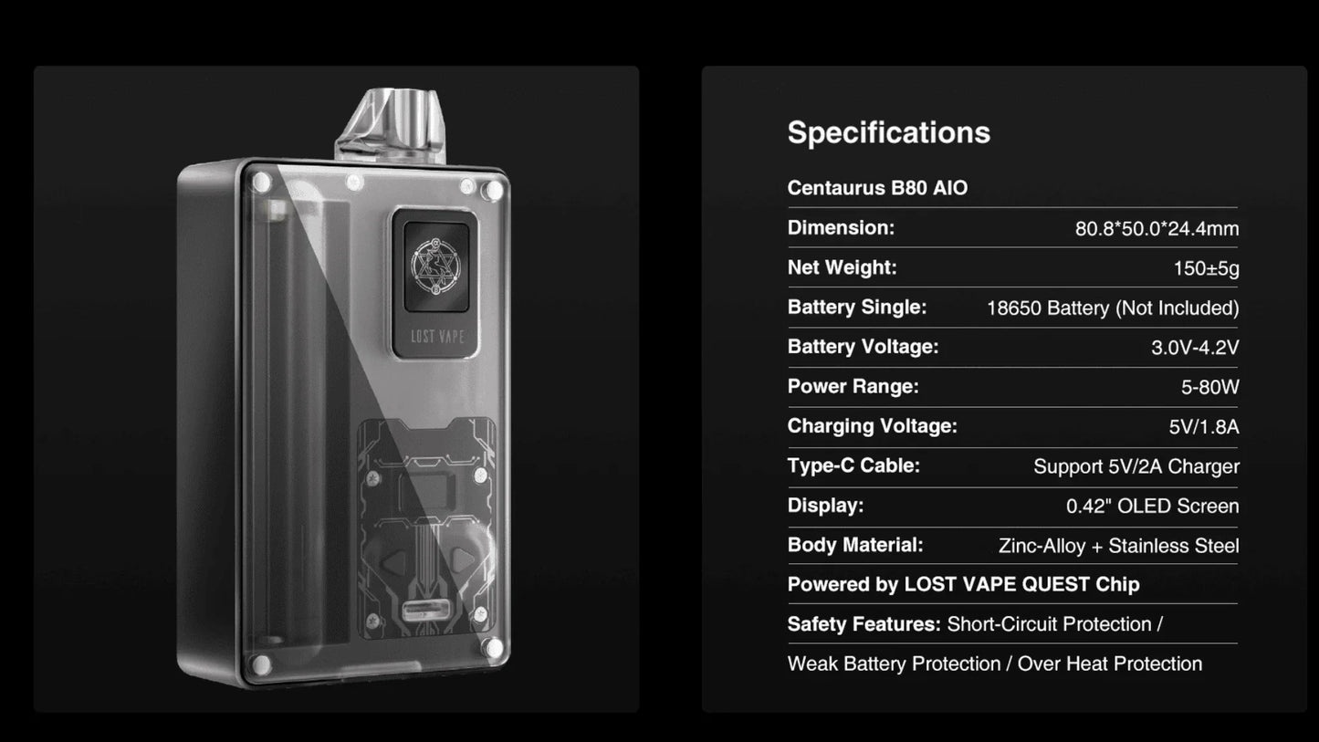 Lost Vape Centaurus B80 AIO