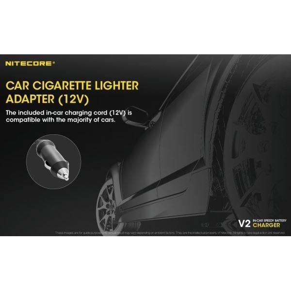 Nitecore V2 - Car Charger - Vaper Aid