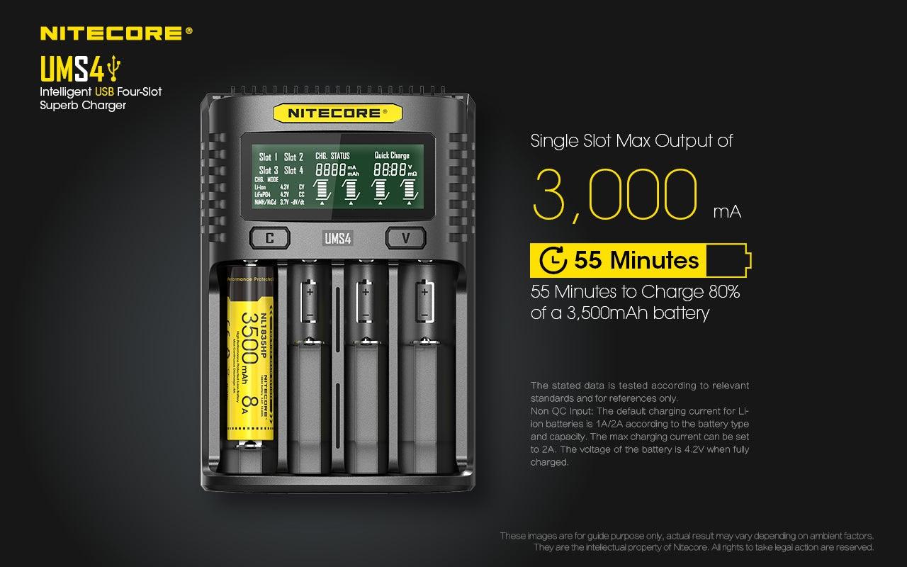 Nitecore UMS4 Charger - Vaper Aid