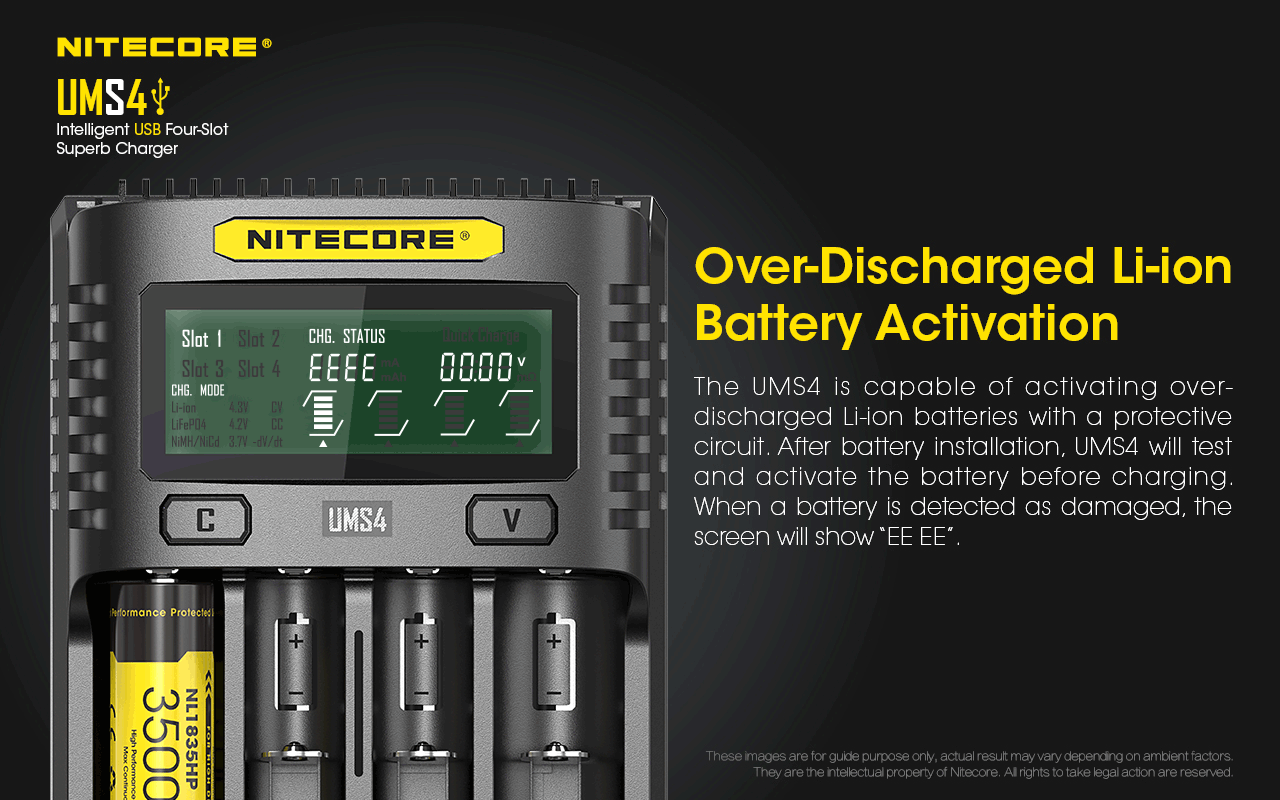Nitecore UMS4 Charger - Vaper Aid
