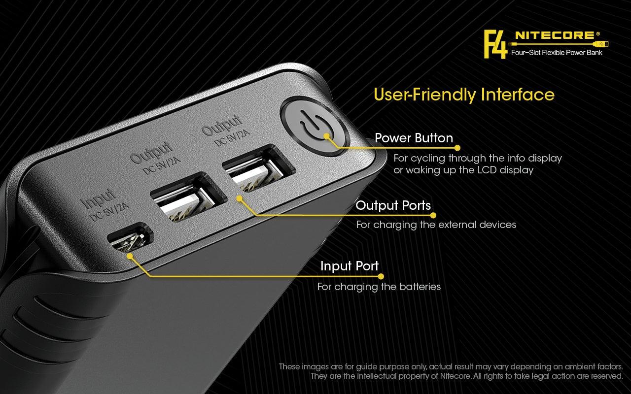 Nitecore F4 Charger & PowerBank - Vaper Aid