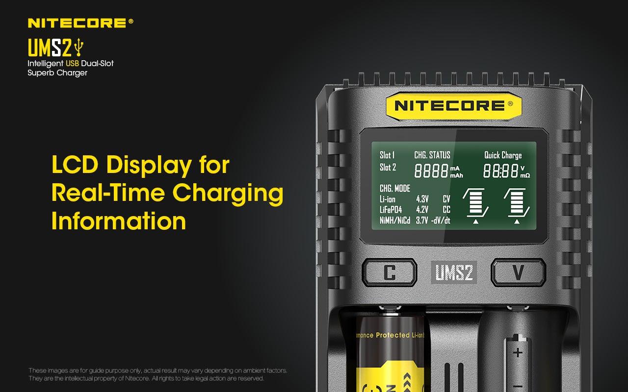 Nitecore UMS2 Charger - Vaper Aid