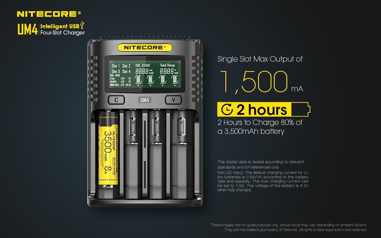 Nitecore UM4 Charger - Vaper Aid