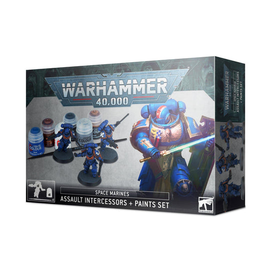 SPACE MARINES INTERCESSORS + PAINT SET - Vaper Aid