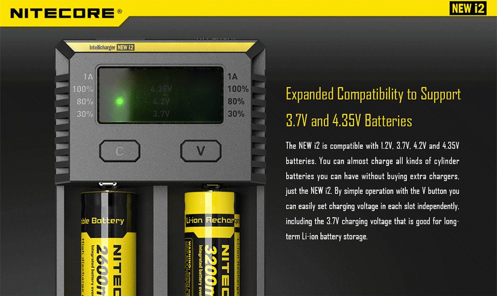 Nitecore i2 Charger - Vaper Aid